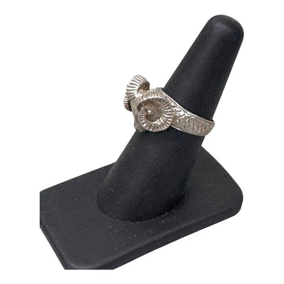 Ram's Head Ring Zodiac Sign Aries Witch Jewelry Gothic Occult Goat Astrology 6.2 - Picture 6 of 11